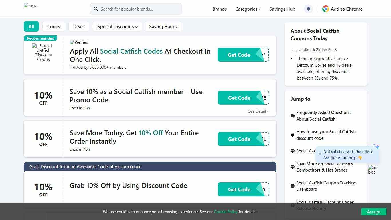 10% Off Social Catfish Discount Code January 2026