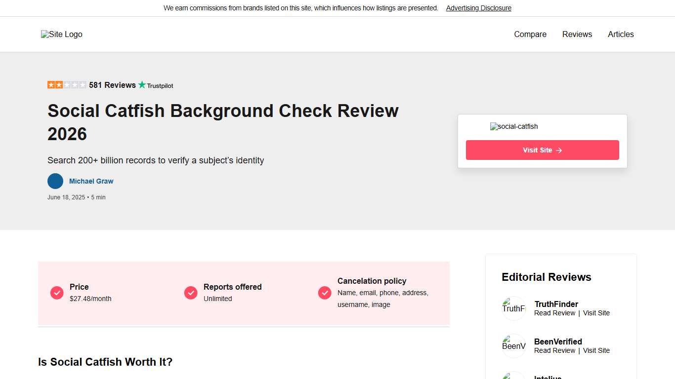 Social Catfish Background Check Review 2026 - Is It Good?